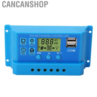 Cancanshop Solar Charge Controller  LCD Display MPPT Parameter Adjustable 12V 24V Blue Solar Panel Charge Controller  for Industrial Site Monitoring