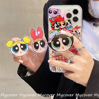 ขาตั้งโทรศัพท์น่ารัก Powerpuff Girls น่ารัก ที่วางโทรศัพท์นิ้ว สากล แบบพกพา ขาตั้งโทรศัพท์ ขนาดเล็ก