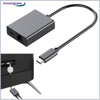 Amaz อะแดปเตอร์แปลงเครือข่ายอีเธอร์เน็ต Usb เป็น Rj45 Type C เป็น Gigabit ขนาดพกพา สําหรับโทรศัพท์มือถือ แท็บเล็ต ทีวี (4k)