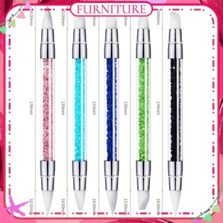 ♕ Nail Art Double-headed Hollow Engraving Embossing Pen Super Soft Silicone Nail Gel Tip Pen Acrylic Manicure Tool For Nail Shop 5 Designs FURNITURE