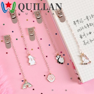 Quillan ที่คั่นหนังสือโลหะลายการ์ตูนแพนด้าน่ารักสําหรับโรงเรียนสํานักงาน