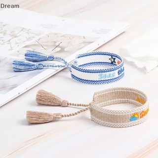 &lt;Dream&gt; สร้อยข้อมือถัก ประดับพู่ สไตล์โบฮีเมียน แฟชั่นสําหรับผู้หญิง ลดราคา