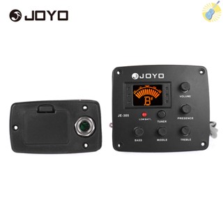 พร้อมส่ง JOYO JE-305 ปิ๊กอัพกีตาร์อะคูสติก Piezo Preamp 4-Band EQ ระบบจูนเนอร์อีควอไลเซอร์ พร้อมหน้าจอ LCD