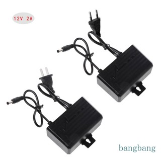 Bang อะแดปเตอร์พาวเวอร์ซัพพลาย AC ปลั๊ก EU US กันน้ํา สําหรับชาร์จ DC 12V 2A