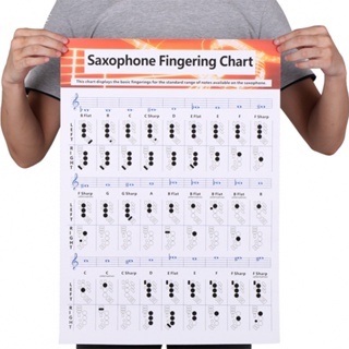 New Arrival~Fingering Chart Coated Paper Comparison Exercise Fingerings Instrument