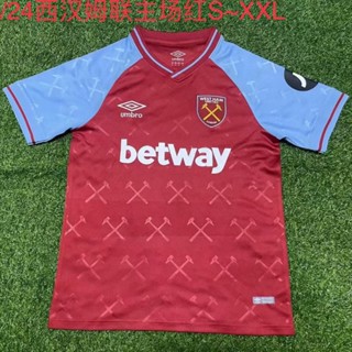 เสื้อกีฬาแขนสั้น ลายทีมชาติฟุตบอล West Ham 23-24 ชุดเหย้า แห้งเร็ว ไซซ์ S-XXL สําหรับผู้ชาย AAA