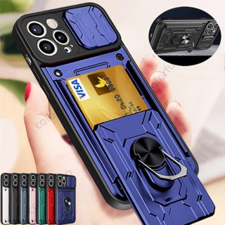 For iPhone 14 Pro Max 14Plus 14ProMax 15Pro iPhone14 iPhone15 i14 i15 Multifunction Shockproof Armor Phone Case Camera Lens Protect Rotation Ring Holder Bracket Hard Back Cover