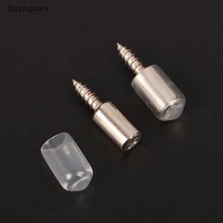 Flashquick สกรูกรีดเอง 10 ชิ้น พร้อมปลอกยางลามิเนต รองรับ โฮมเมด ตู้เสื้อผ้า กระจก ฉากกั้น กันลื่น เล็บดี