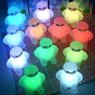 โคมไฟนีออน LED 7 สี ลายการ์ตูน Baymax น่ารัก หลากสี สําหรับตกแต่งห้องนอนเด็ก