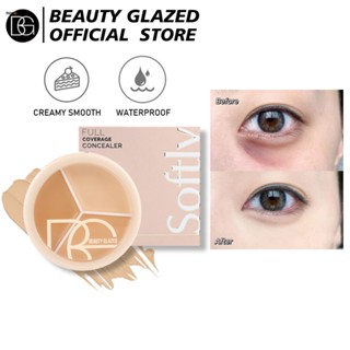 Beauty Glazed Tricolor Matte Concealer เพื่อปกปิดรอยคล้ำรอบดวงตา nuuo