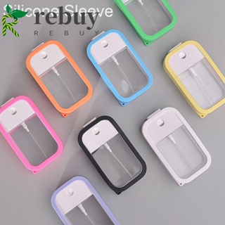 REBUY Portable Card Spray Bottle Protective cover Separate Refillable Bottles Accessories Silicone Sleeve Travel Reusable Plastic Leak-proof Perfume Bottle Protective case