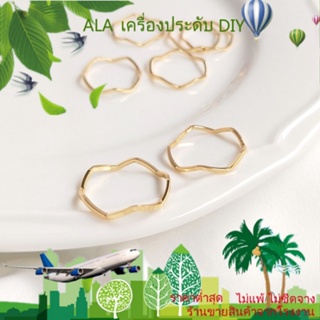 ❤️เครื่องประดับ DIY❤️แหวนชุบทอง 14k จี้รูปคลื่น ทรงสี่เหลี่ยม ขนาดเล็ก แฮนด์เมด DIY สําหรับทําต่างหู แหวน[แหวน]