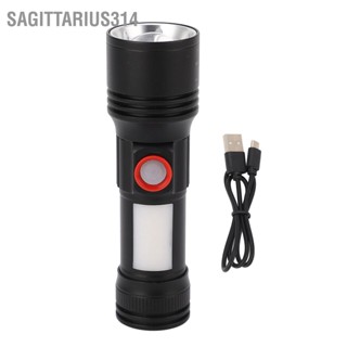 Sagittarius314 ไฟฉาย Telescopic Zoomable Type C แบบชาร์จไฟได้ IP65 ไฟฉายแม่เหล็กแบบพกพากันน้ำ