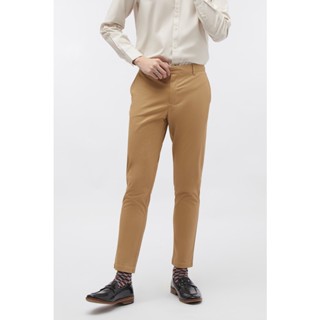 ESP กางเกงสแลคทรงสกินนี่ ผู้ชาย สีกากี | Skinny Casual Slacks | 3649