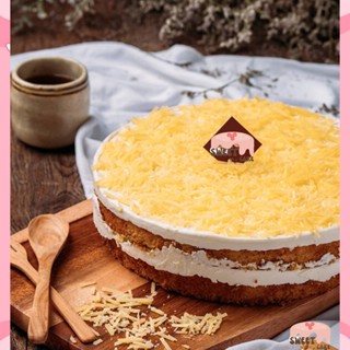 🎂VANILLA BUTTER CHEESE CAKE     เค้กวนิลาเนื้อนุ่ม สลับด้วยครีมเนย ส่งด่วนในวันLalamove เค้กวันเกิด เค้ก