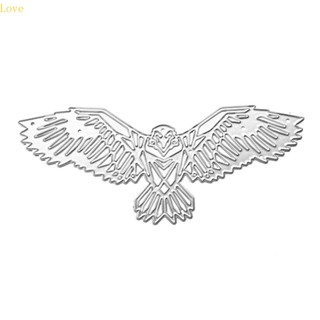 Love Eagle แผ่นแม่แบบโลหะ ตัดลายฉลุ สําหรับตกแต่งสมุด อัลบั้ม กระดาษ การ์ด แม่แบบ DIY