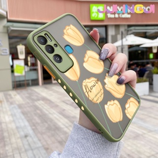 เคสโทรศัพท์มือถือ ซิลิโคนนิ่ม ป้องกันกระแทก ลายดอกไม้ สีเหลือง สําหรับ Tecno Pova 3 Pova Neo