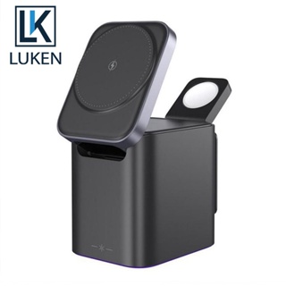 Luken แท่นชาร์จแม่เหล็กไร้สาย 4IN1 สําหรับ App Watch Airp Pro Iph 12 13 14 Pro MAX