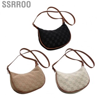 Ssrroo Canvas Lady Crossover Bag  Simple Design Adjustable Strap Versatile Large  Women Single Shoulder Bag  for Travel for Commuting