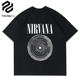 【hot tshirts】พร้อมส่ง ผ้าฝ้ายบริสุทธิ์ kaos NIRVANA VESTIBULE STANDARD tshirt band metal musik rock t-shirt  rap tee lok