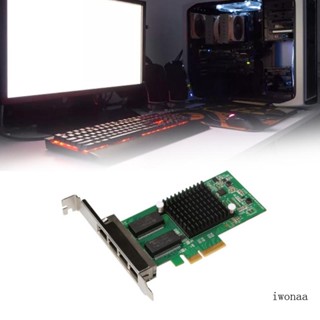 Iwo การ์ดเซิร์ฟเวอร์อีเธอร์เน็ต PCIE X4 4 พอร์ต สําหรับ I350-T4 1000Mbps Gigabit