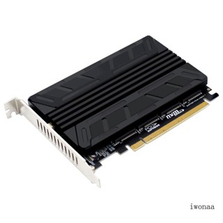 Iwo ฮีทซิงค์อลูมิเนียม NVME M2 M-KEY PCI-E X16 รองรับ 4 NVME SSD 2230 42 60 80 RAIDs 4x32Gbps Fast-