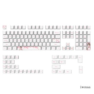 Iwo PBT ปุ่มกดคีย์บอร์ด 130 คีย์ DYE SUB สําหรับ Cherry MX Switch Mechanical Keyboard