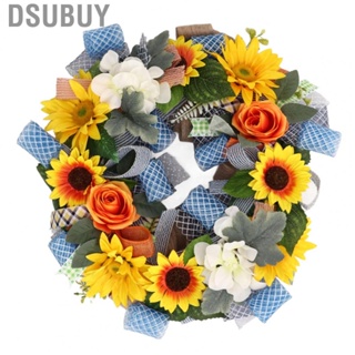 Dsubuy Spring Wreath  Sunflower Multi Purpose 17.7in for Party