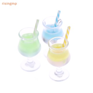 [risingmp] แก้วน้ําผลไม้จิ๋ว 1:12 อุปกรณ์เสริม สําหรับบ้านตุ๊กตา 5 ชิ้น