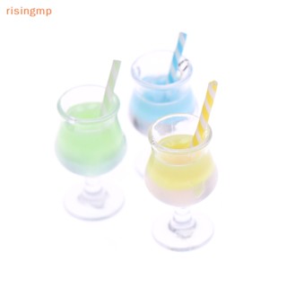 [risingmp] แก้วน้ําผลไม้จิ๋ว 1:12 อุปกรณ์เสริม สําหรับบ้านตุ๊กตา 5 ชิ้น