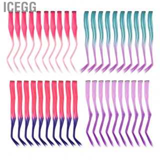 Icegg Colored Hair Extensions Highlights Hairpiece  In Straight