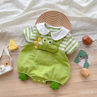 【Baby-Cute Onesie】ชุดรอมเปอร์ลําลอง แขนห้าส่วน พิมพ์ลายการ์ตูน ทรงสามเหลี่ยม แฟชั่นฤดูร้อน สําหรับเด็กทารกผู้ชาย และผู้หญิง