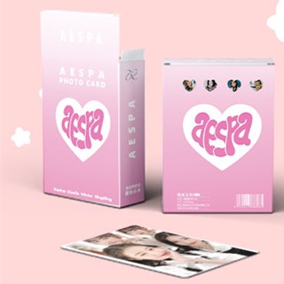 โปสการ์ด AESPA อัลบั้มเลเซอร์ Kpop ราคาถูก 50 ชิ้น/กล่อง