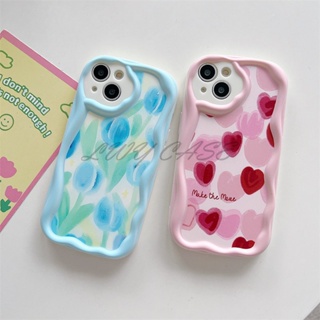 Lwy เคสโทรศัพท์มือถือแบบนิ่ม ลายดอกทิวลิป สําหรับ Samsung Galaxy S23 Ultra S23+ S22 Ultra S22+ S21+ plus S21 Ultra S21 FE S20 FE A13 A14 A34 A54 A24