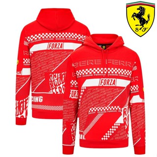 ใหม่ล่าสุด F1 เสื้อกันหนาว มีฮู้ด แขนยาว ลาย Scuderia Ferrari F1 2023 แฟชั่นฤดูใบไม้ผลิ สําหรับผู้ชาย และผู้หญิง 2023