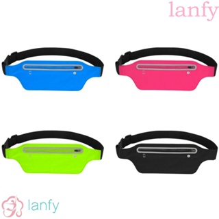 LANFY กระเป๋าสตางค์ กระเป๋าคาดเอว กันลื่น กันน้ํา บางพิเศษ เหมาะกับการพกพาเดินทาง เข้ายิม วิ่ง