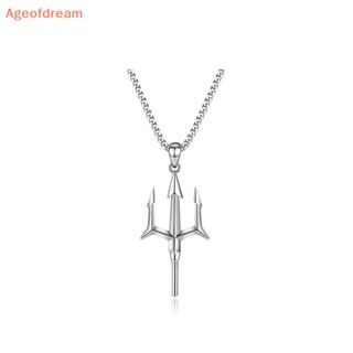 [Ageofdream] Neptune Trident สร้อยคอแฟชั่น เครื่องประดับ สําหรับผู้ชาย