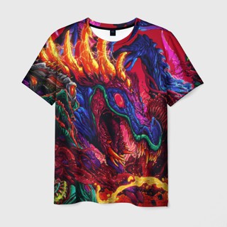 เสื้อยืด พิมพ์ลาย "Hyper Beast" 3 มิติ สําหรับผู้ชาย