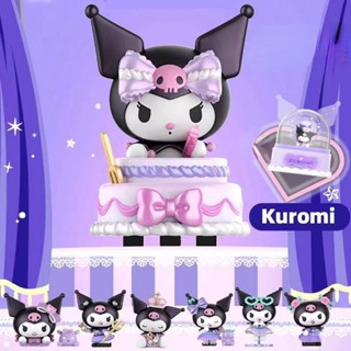 ใหม่ กล่องสุ่ม ตุ๊กตาตัวละคร Sanrio Kuromi น่ารัก ของขวัญวันเกิด สําหรับตกแต่งโต๊ะ