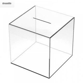 【DREAMLIFE】Clear Piggy Bank Piggy Bank Storage Box Transparent Acrylic Transparent