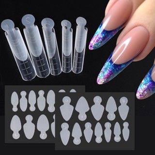 Mama Nail แผ่นแม่พิมพ์ซิลิโคน ใช้ซ้ําได้ สําหรับต่อเล็บเจล 12 ชิ้น