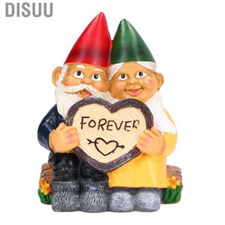 Disuu Garden Gnome Couple Figurine Multi Purpose Exquisite  Household