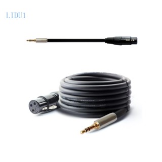 Lidu1 สายเคเบิลสเตอริโอ 3 5 มม. TRS เป็น XLR ตัวเมีย ยาว 1 เมตร 2 เมตร 3 เมตร