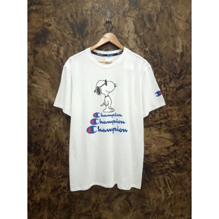 CHAMPION เสื้อยืดสนูปปี้สีขาว งานแบรนด์แท้💯 พร้อมส่ง