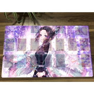 แผ่นรองเมาส์ Kimetsu no Yaiba Yugioh Playmat Kochou Shinobu CCG TCG Trading Card Game Mat 057