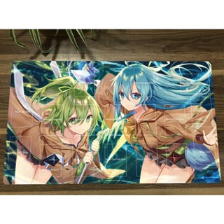 Yugioh Duel Playmat Eria the Water Charmer &amp; Wynn the Wind Charmer TCG CCG แผ่นรองเมาส์