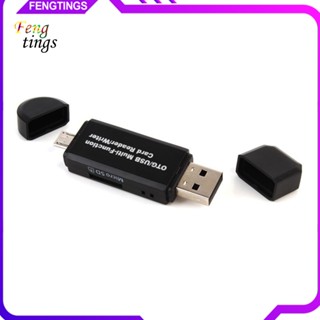 [Ft] เครื่องอ่านการ์ด Micro USB SD TF OTG ความเร็วสูง แบบพกพา สําหรับโทรศัพท์มือถือ แล็ปท็อป