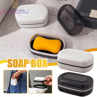 【COLORFUL】Soap Box Bathroom Container Black PP Material For Outdoor Picnic Camping