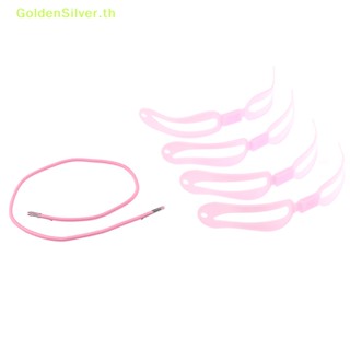 Goldensilver ไม้บรรทัดสักคิ้วถาวร สีเงิน สําหรับแต่งหน้า Diy TH