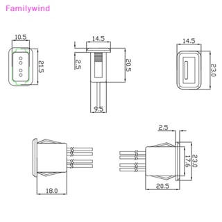 Familywind&gt; แจ็คเชื่อมต่อพอร์ตชาร์จ USB 2.0 ตัวเมีย พร้อมสายเคเบิล PH 2.0